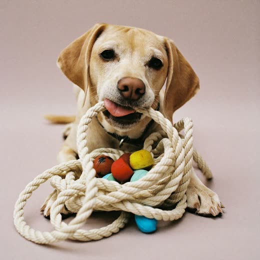 Rope and rubber pet toys